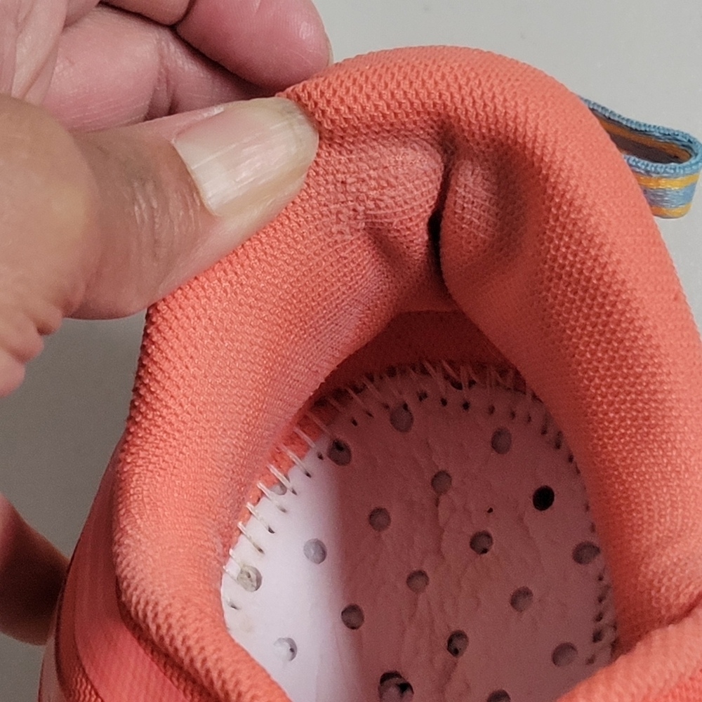 Hoka One One Women's Coral and Yellow Running Shoes - Picture 7 of 16